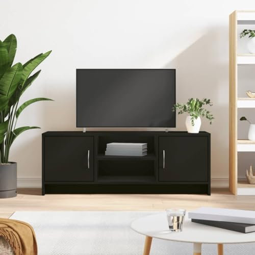 FENLAX Mueble De Televisión Mueble TV Salon Mesa para TV Modulo TV Stand 102x30x37,5 cm Negro