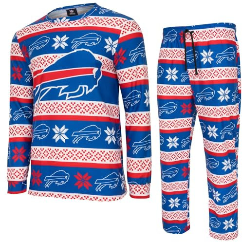 FOCO NFL Winter Xmas Pyjama Schlafanzug Buffalo Bills - L