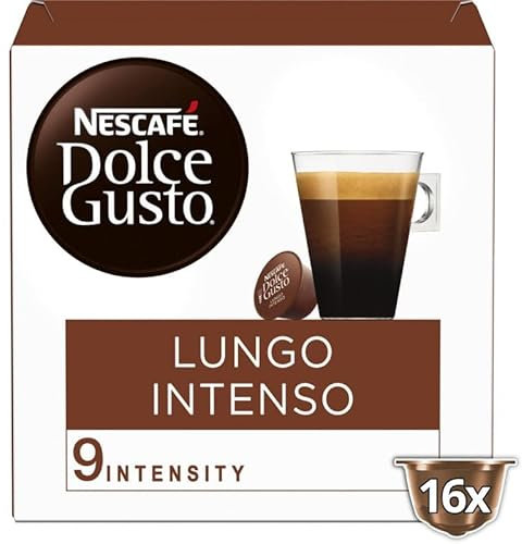 Capsules de Café Intense pour Dolce Gusto | Lungo Intenso 16 Capsules - 144g | Café Intensité 9 | Doux et Puissant en un seul | Saveur Urbaine au Réveil - Le Lot De 3