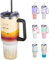 THILY Stainless Steel Vacuum Insulated Water Cup with Handle, 40 oz Travel Mug with Lid and Straw, Cupholder Friendly, Splash-Proof, Keep Drinks Cold or Hot, for Outdoor, Camping, Hiking, Adventure