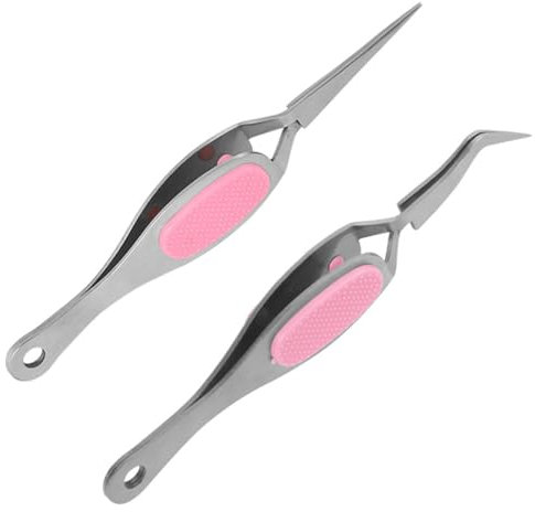 NHQZ 2 pcs Pinzas,Pinzas de modelar,Pinzas de Codo,Pinzas Puntiagudas,Pinzas de precisión,Pinzas de Acero Inoxidable,Pinzas industriales,Antiestáticas,Electrónica,Laboratorio