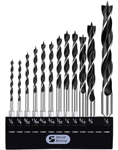 Brad Point Drill Bit Set 12Pcs (1/8 - 1/2)