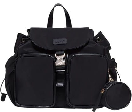 LIU JO TF4112 Fashion Rucksack mit mehreren Taschen, Schwarz , Einheitsgröße