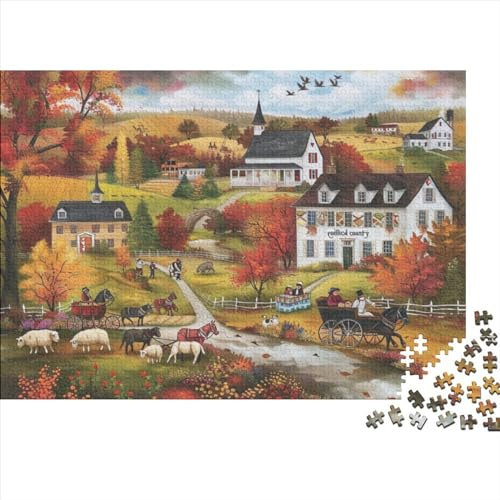 JDDEISKKE Chickens Puzzle 1000 Teile Familien-Puzzlespiel Style of A Quilt Stress Abbauen Geeignet Für Erwachsene Farbe Puzzle Geschenk 1000pcs (75x50cm)