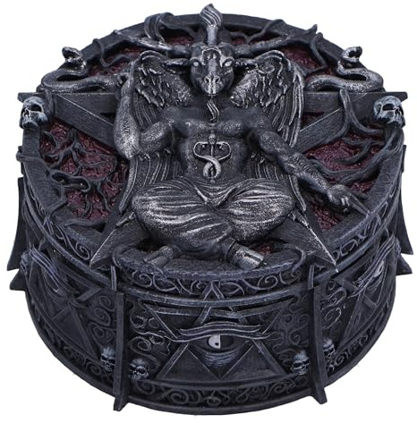 Nemesis Now Hort der Baphomet Figur, Kunstharz, schwarz, aus feinstem Kunstharz gegossen, fachmännisch handbemalt