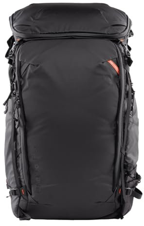 PGYTECH OnePro Flex 50L Rucksack Wasserdicht + Größe M Kamera Einsatztasche,Kamerarucksack Set für DSLR/SLR/Spiegellose Kameras/Objektive Stativ,Regenschutz Fotorucksack Wandern mit Laptopfach,Schwarz