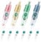 Huakaile 4 Pack 0.23 x 16 Ft Double Sided Tape Roller with 6 Refills, Retractable Glue Tape Roller Adhesive Tape Runner for Scrapbooking Journaling School Office Supplies