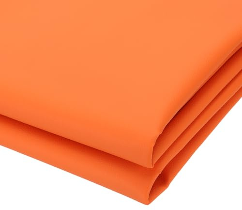 PATIKIL 63x39.4in Kunstlederplatten, Kunstleder Stoffplatten Vinylstoff Synthetisch Weich Wasserdicht PU für Ersatzpolsterung Auto Möbel Sofa Boot Marine, Orange Rot