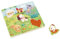Janod - Holzpuzzle mit Touchfunktion 5 Teile - Thema Bauernhof - Einlegepuzzle mit Texturen - Lernspielzeug - Tastsinn, Feinmotorik und Konzentration - Ab 18 Monate, J07129, grün