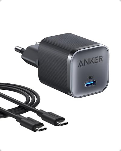 Anker Nano Cargador Samsung Carga Rapida 45 W Tipo C, Cargador USB c, Plegable, Cable de Carga USB C para Samsung Galaxy S25 Ultra/S24, iPhone 16, MacBook, Pixel 9, iPad (Cable de 1,8 m Incluido)