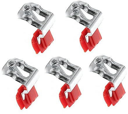 Uonlytech 5 Piezas Clips de montaje del fregadero tapones de fregadero kit de fregadero bajo encimera accesorios para lavamanos accesorio lavamanos soportes para fregaderos de cocina rojo