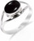 HIMALYA QUARTZ Ring Damen Silber 925 Mit Stein Schwarzer Onyx Edelstein, handgefertigter Statement Schmuck Herren Ring RB-01-BLKX-3.5