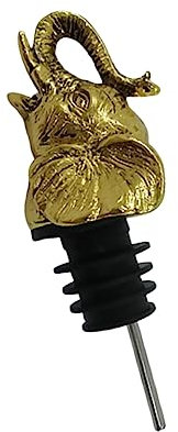 DECHOUS Weinausgießer Elefantenkopf Legierung Getränkeflaschenverschluss Partyflasche Golden Flaschenaufsatz