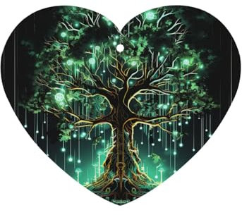 Lot de 6 désodorisants de voiture à suspendre - Cartes parfumées - Tablettes d'aromathérapie de voiture - Arbre vert magique - Pendentif miroir intérieur de voiture - Cadeaux pour homme et femme