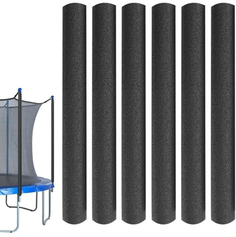 Qidures 6 Unidades De Tubos De Espuma Acolchada, 40cm Protectora De Esponja, Fundas De Espuma para Poste De Trampolín, Fundas Protectoras para Trampolín, Tubo De Espuma para Postes De Cama Elástica