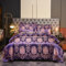 Tospass Satin Bettwäsche 200x220cm Blau Jacquard Stickerei Luxus Satin Bettwäsche-Sets Vintage Chic Kühl Sommer Deckenbezug 1 Bettbezug mit Reißverschluss und 2 Kissenbezug 80x80cm