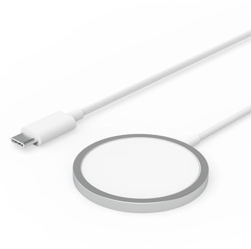 Magnetic Wireless Charger for iPhone, MFi Certified 15W USB C MagSafe Charger Pad, Type C Fast Magnetic Charging Cable 1m Compatible with iPhone Air/17/17 Pro/17 Pro Max/16/16 Plus/16 Pro/15/14/13/12