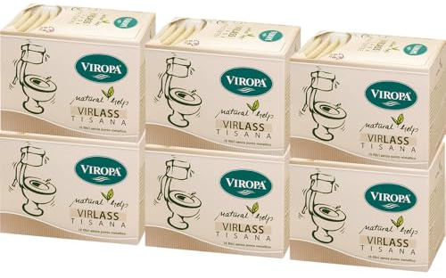 VIROPA Natural Help VIRLASS BIO – Infuso per Difese Immunitarie e Benessere Invernale – 6 Confezioni da 15 Filtri – Con Echinacea, Menta, Liquirizia e Limone – Tisana BIO Made in Italy – Gluten Free