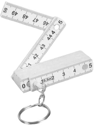 Praktische 50-cm Zollstock Schlüsselanhänger Bastel Messgeräte Perfekt Für Messungen Und Multifunktionale Verwendung Messgeräte