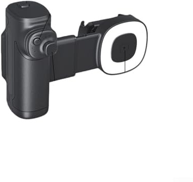 Anneau lumineux à selfie rechargeable avec télécommande amovible, prise en main pour smartphone, batterie 500 mAh, luminosité réglable, lumière de remplissage LED pour photographie