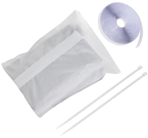 Portable AC Window Vent Kit - Tumble Dryer Sealing Set No Drilling Window Kit, Air Conditioner Vent Hose Kits with Fastener and Zip Seal, Home Living Room Dryer Exhaust Adapter 118.11x12.6 inches