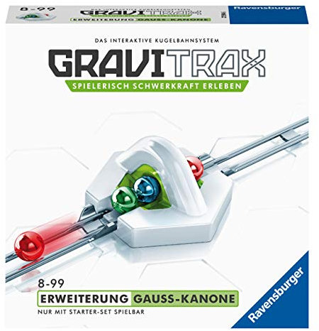 Ravensburger GraviTrax Erweiterung Gauß-Kanone - Ideales Zubehör für spektakuläre Kugelbahnen, Konstruktionsspielzeug für Kinder ab 8 Jahren