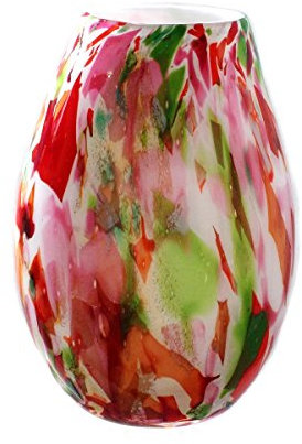 CRISTALICA Glasvase Jozefina Multi Art Queen 40cm Kristallglas Deko Hand Made
