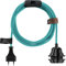 Hoopzi - Fil électrique en Tissu de 4,5M pour Éclairer Partout Chez Vous - Douille Ampoule E27 avec Interrupteur - Créez Votre Suspension Luminaire, Baladeuse, Lampe Suspendue - Bala Turquoise