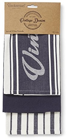 Cooksmart Geschirrtuch, Baumwolle, Indigo, One Size