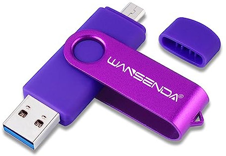 Clé USB 128GO OTG USB Flash Drive 3.0 pour appareils Android/PC/Tablette/Mac (128Go,Pourpre)