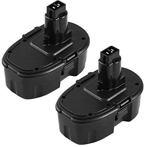 Topbatt 2X DC9096 3,6Ah Ni-MH pour Dewalt 18V Batterie de Remplacement XRP DE9098 DE9039 DE9095 DE9096 DW9095 DW9096 DW9098 DE9503 DC9098 Perceuse sans Fil DC725 (Noir)