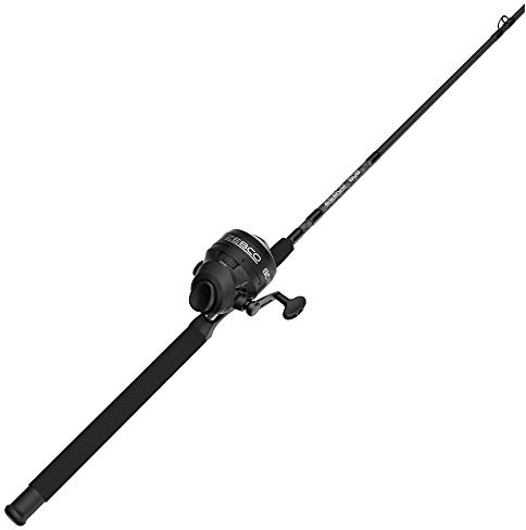 Zebco 808 Spincast Reel and Fishing Rod Combo, 7-Foot 2-Piece Fishing Pole, Size 80 Reel, Changeable Right- or Left-Hand Retrieve, Pre-Spooled with 20-Pound Zebco Line, Black