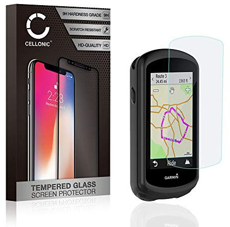 CELLONIC Backcover + Vetro Protettivo di Schermo Compatibile con Garmin Edge 1030 / Edge 1030 Plus Silicone Custodia Protettiva Cover Case Etui Sleeve Nero