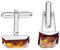 Manschettenknöpfe - Classic 14 x 10 mm - Silber 925/000 - Bernstein