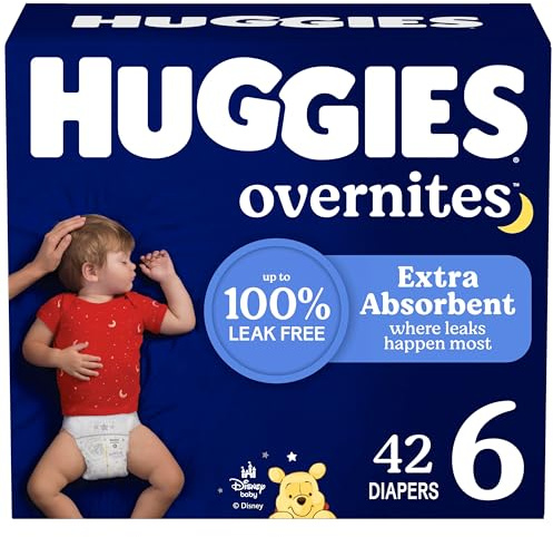 Huggies Overnites Size 6 Overnight Diapers (35+ lbs), 42 Ct, Packaging May Vary