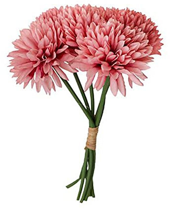Chaks Bouquet 6 Dahlias Artificiel 26CM Vieux Rose