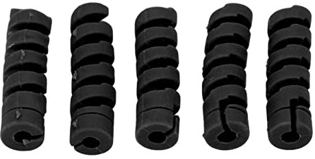 SUPTMAX 5Pcs Frame Protector Spiral Cable Sleeve Bike Frame Housing Protector for Mountain Road Bike (Black) Cycling