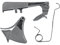 Luxuypon Reparatursatz für Heckgriff Gashebelschloss für Jonsered CS 2141 2145 CS2147 2149 2150 CS2152 CS2153 Kettensägen-Ersatzteile