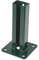 Aqbau® Pfostenträger 60×40 mm Moosgrün – Aufschraubhülse für Doppelstabmattenzaun – verzinkt & pulverbeschichtet – für Gartenzaun, Sichtschutz, Zaunpfosten