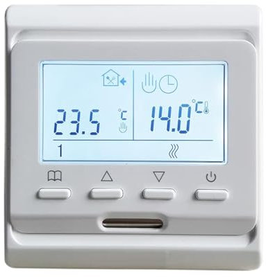 MincoHome Programmable Thermostat for Elestric Floor Heating Room Temperature Controller with 3 Meters Sensor (Programmable)