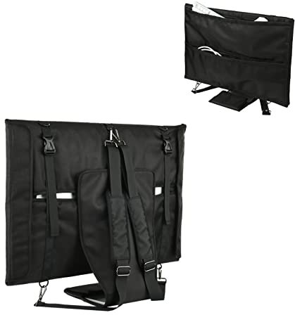 Hosoncovy Desktop-Computer-Monitor Tragetasche Reisetasche Staubdichte Schutzhülle Schutzhülle Rucksack mit Tastatur-Maus-Halterung für 21,5 Zoll IMac Bildschirm Desktop-Monitor