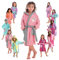 LEBENGOOD - Accappatoio bambina, bambino, Ragazze Cotone: Ragazza, Bambini - 100% Cotone OEKO-TEX,2 tasche, cappuccio (2-4, Ratita)