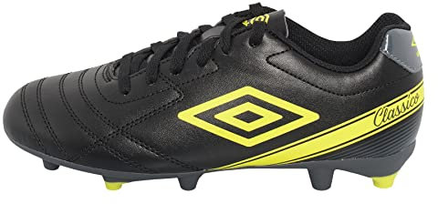 UMBRO Classico X FG, Tacos de fútbol Hombre, Negro/Amarillo, 40 EU
