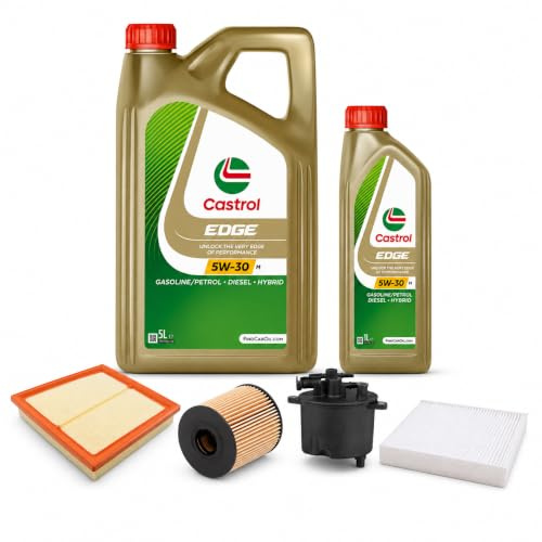 KIT TAGLIANDO COMPLETO FILTRI + OLIO CASTROL 5W30 COMPATIBILE CON RANGE ROVER EVOQUE 2.2 TD4 4X4 dal 2011
