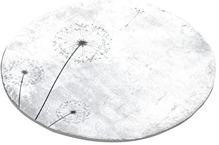 Runder Teppich für Schlafzimmer, Wohnzimmer, Arbeitszimmer, Spielen, minimalistisch, Pusteblume