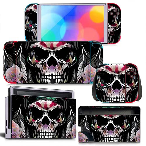 RESKIO Aufkleber Für Switch OLED Skin Sticker Decal Cover Für Switch OLED Console Skin Dock Joy Con Wrap Full Wrap Skin Für NS OLED Vinyl 99398 Aufkleber Den Griff