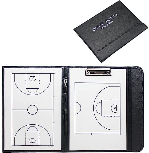 SIDID Taktikfolie Basketball Magneten Faltbare Basketball-taktiktafel, Tragbares Taktikmappe Basketball Coaches, Leicht Zu Tragen, Geeignet für Das Taktische Layout(C)