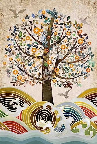 Albero della vita sulle onde - Puzzle in legno da 3000 pezzi - Giocattoli Regali Decorazione da parete per la casa