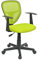 IDIMEX Chaise de Bureau pour Enfant Studio Fauteuil pivotant et Ergonomique avec accoudoirs, siège à roulettes avec Hauteur réglable, revêtement Mesh Vert