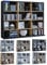 VCM Holzregal stehend | platzsparender CD-Schrank für 480 CDs oder 224 DVDs | Maße:H. 82 x B. 102 x T. 23 cm | Elegantes DVD Regal stehend | Blu-Ray Regal | CD Regal Megosa L